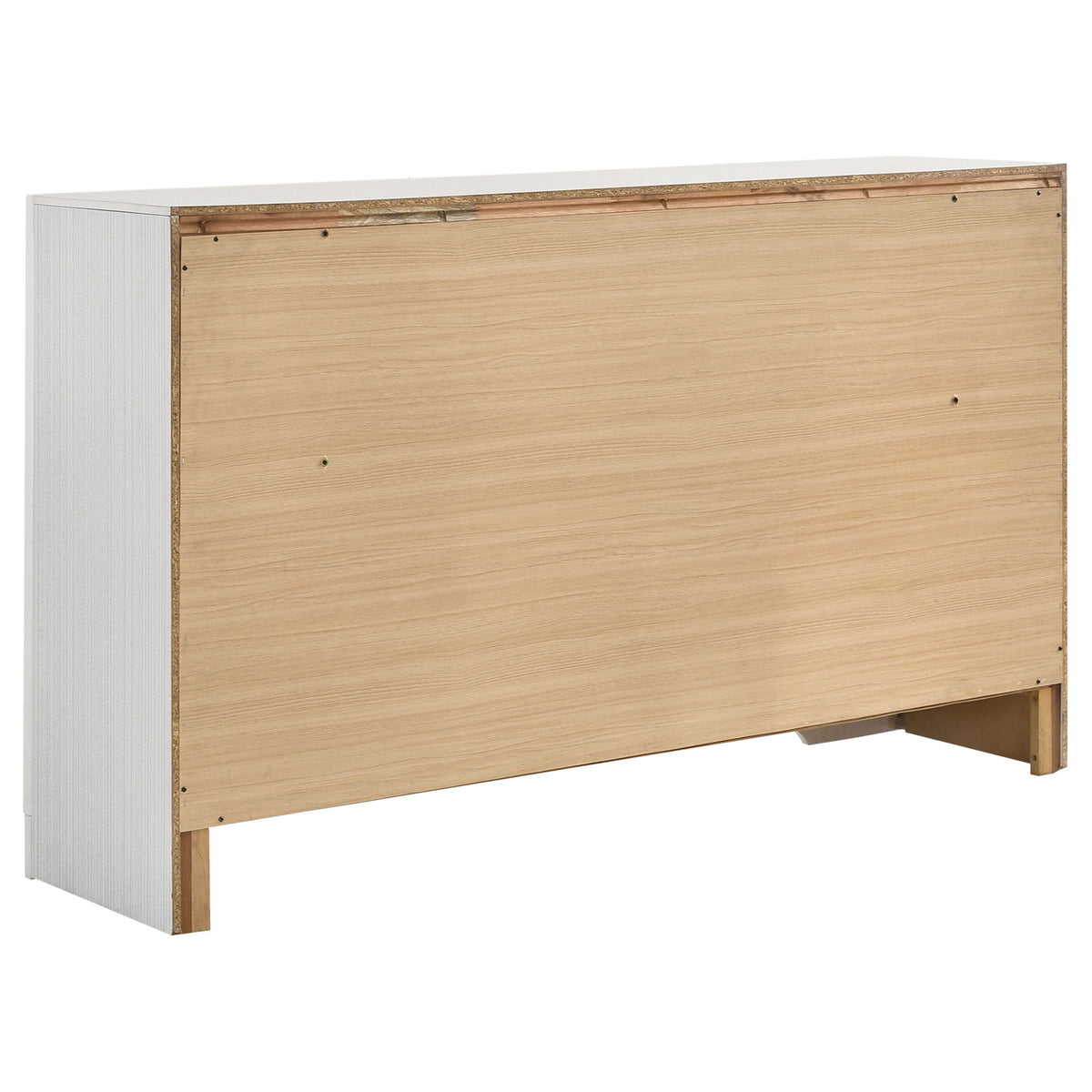 Modern Bedroom Set With Upholstered Headboard And Textured Storage