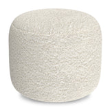 Chantal - Round Pouf - White