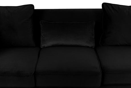 Bayberry - Velvet Sofa With 3 Pillows - Stationary Sofas - Alpine Outlets
