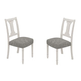 Tannen - Dining Side Chair (Set of 2) - White And Gray - Chair Sets - Alpine Outlets