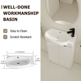 Freestanding Bathroom Vanity & Sink, Soft Close Doors