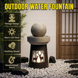 Outdoor Garden Lantern With Warm LED Light Deer Silhouette Decorative Landscape Light For Patio - White / Gray