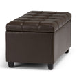Sienna - Transitional Storage Ottoman Bench - Storage Ottomans - Alpine Outlets