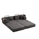 Convertible Sleeper Sofa Bed With Cylindrical Pillow