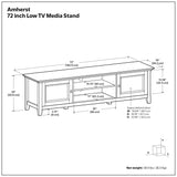 Amherst - Low TV Media Stand - Hickory Brown