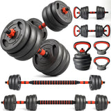 Adjustable Dumbbell Set, 4 In 1 Convertible Weights