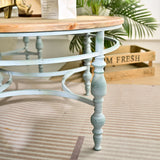 Round Top Carved Table For Living Room