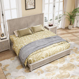 Platform Bed Frame With Tall Headboard
