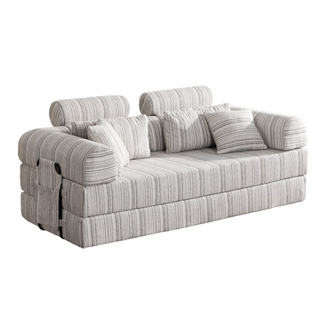 Convertible Sleeper Sofa Bed With High Density Compressed Sponge, Upholstered Couch For Living Room