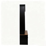 Hall Tree With Shoe Storage Bench, Entryway Coat Rack With 5 Hooks