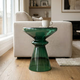 Aventura - Sculptural Blown Glass Accent Table - Green