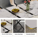 Modern Expandable Dining Table With Retractable Leaf With Chairs