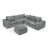 Sectional Sofa With Moveable Ottoman