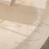 Round Coffee Table With Smooth Texture For Living Room - Light Beige