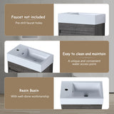 Sink Floating Bathroom Vanity With Soft Close Cabinet Door