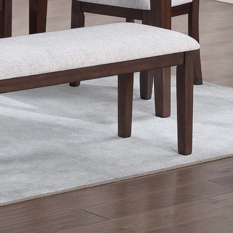 Cushion Padded Seat Dining Room Bench - Walnut