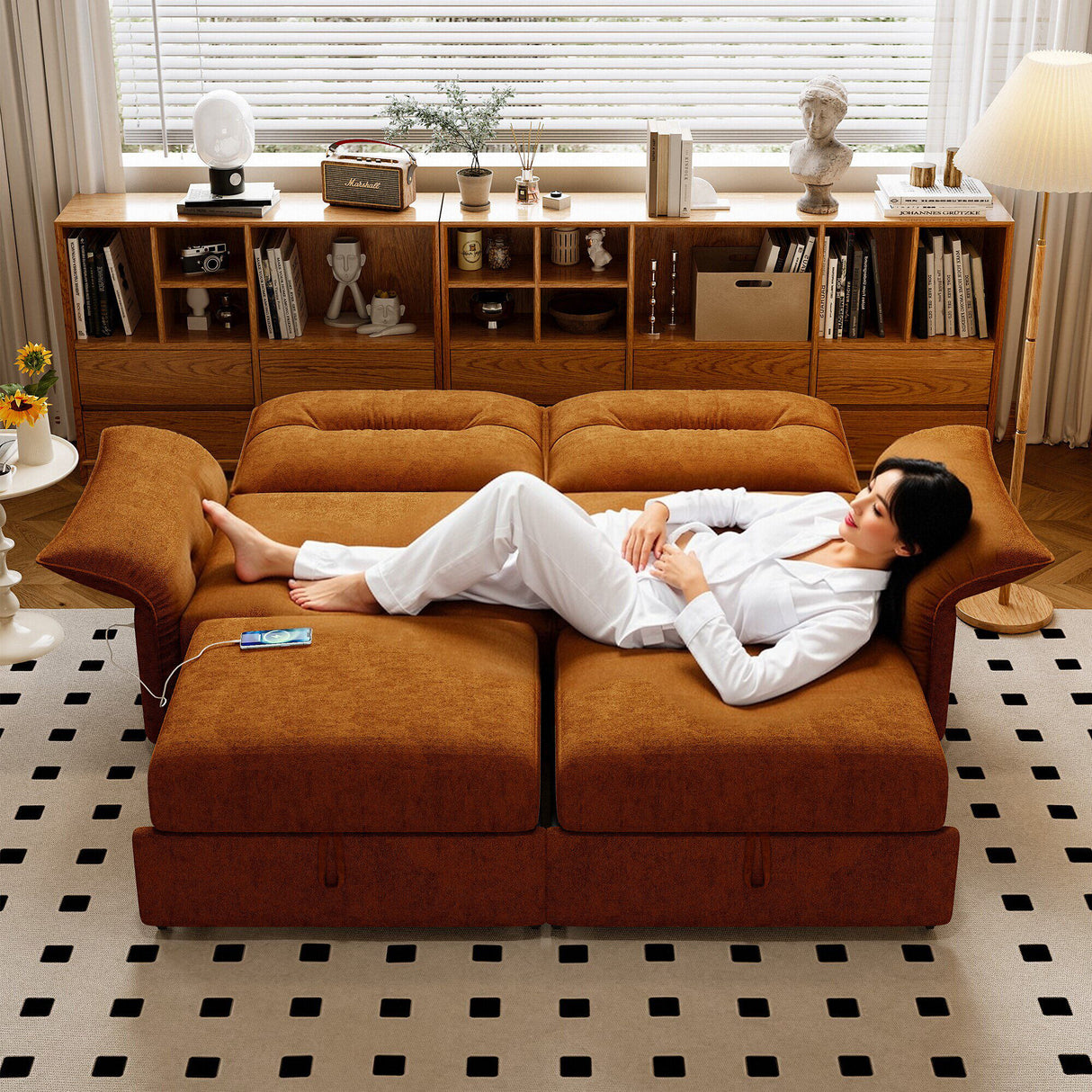 Sofa Bed With Convertible Design, Living Room Furniture