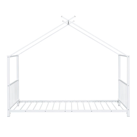 Metal House Platform Bed With Modern Design And Durable Frame