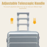 Hard Shell Luggage With Scratch Resistant Surface, 4 Wheels, Combination Lock & Side Hooks