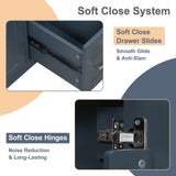 Modern Bathroom Vanity With Sink, Flip Drawer & 2 Drawers, Soft Close Hinges, Adjustable Shelf