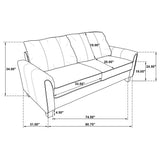 Dixon - Upholstered Sofa With Rounded Arms And Texture - Gray