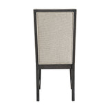 Axel - 5 Piece Standard Height Dining Set (Round Table And Four Fabric Chairs) - Espresso / Light Gray