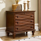 Nightstand With Charging Station, Bedside Table, 3 Drawers, USB And Type - C Ports
