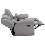 Sebring - 2 Piece Upholstered Reclining Sofa Set With Manual Recline - Gray