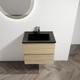 Wall Mounted Bathroom Vanity With Sink, 2 Soft Close Drawers