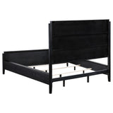 California King 5 Piece Bedroom Set With Fluted Detailing - Black