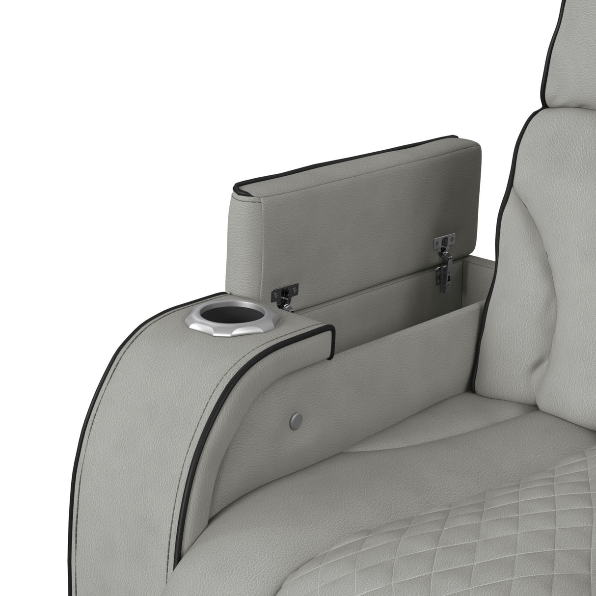 Blitz - Motion Loveseat With Console, And LED