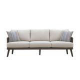 Genova - Patio Sofa With Two Accent Pillows - Gray