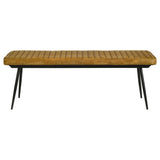 Tufted Cushion Side Bench With Tapered Legs