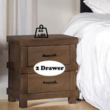 Adams - Antique Nightstand - Oak - Accent Nightstands - Alpine Outlets