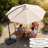 10ft Cantilever Patio Umbrella with Weighted Base