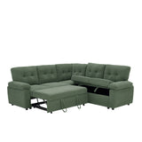 Convertible Sectional Sofa Bed With Pull Out Sleeper And Storage