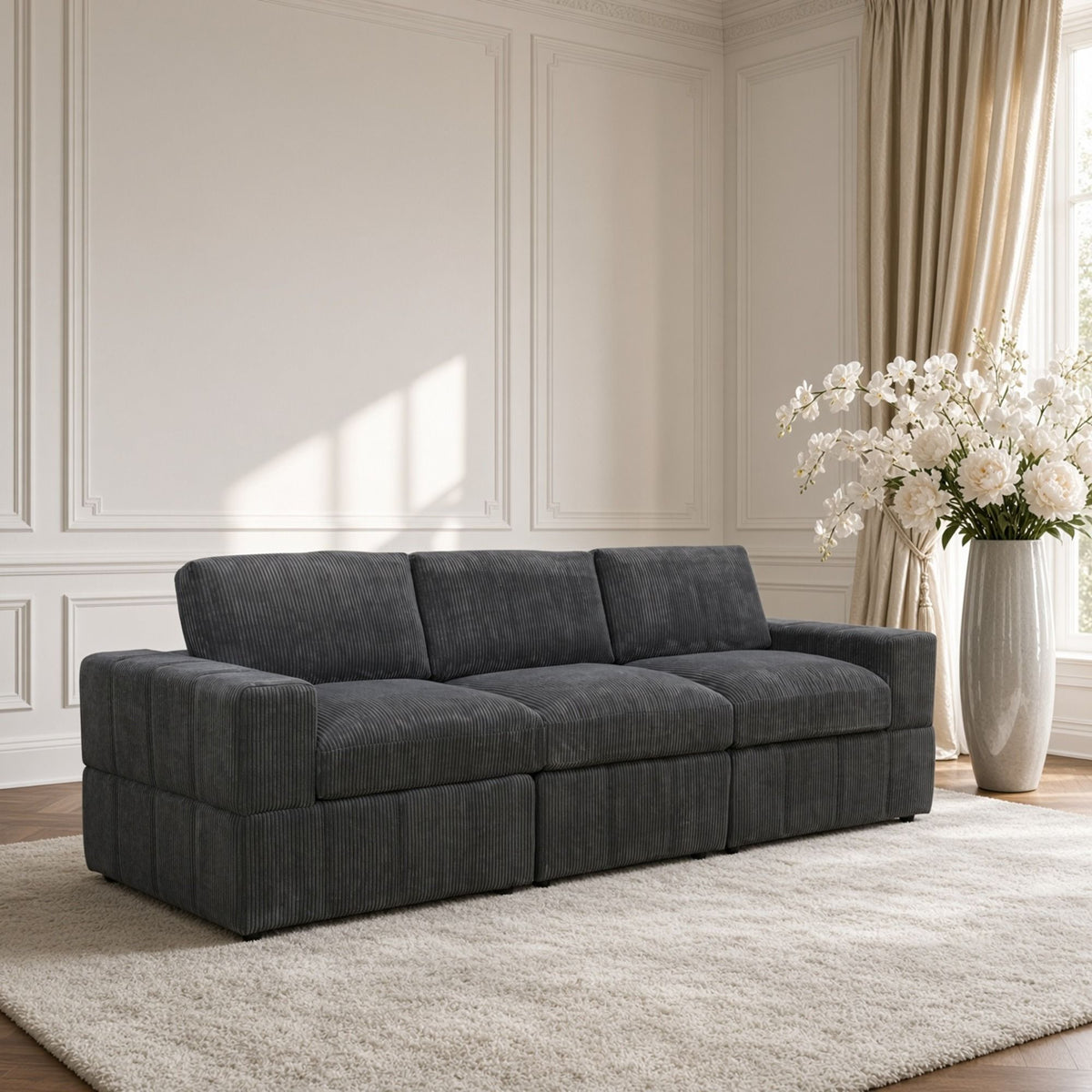 Oversized Modular Sectional Sofa 3 Piece Set, Flexible Layout For Living Room