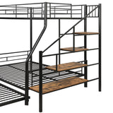 Metal Bunk Bed With Trundle And Storage Staircase