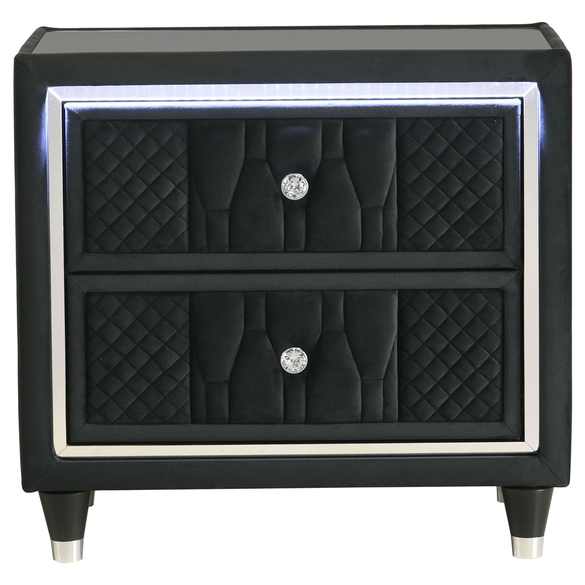 Mika - 2 Drawer LED Nightstand With USB