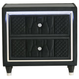 Mika - 2 Drawer LED Nightstand With USB