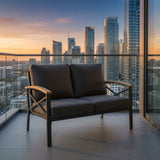 Outdoor Loveseat With Washable Cushions