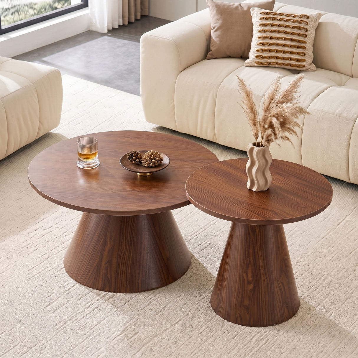 Modern Nesting Coffee Table Set For Living Room
