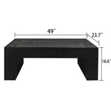 Modern Farmhouse Living Room Block Leg Coffee Table