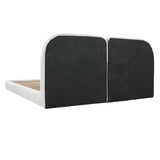 Upholstered Platform Bed With Tufted Headboard