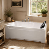 Xavier - Massage Double Bathtub - Milk White