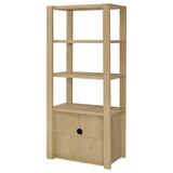 Susac - 3 Shelf Media Tower With Tall Pier Cabinet - Light Oak