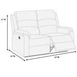 Modern Living Room Set With Manual Recliner