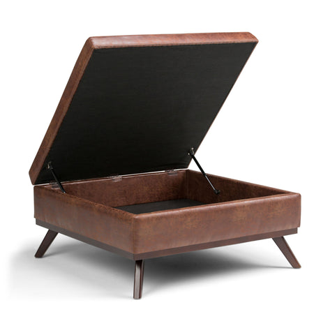 Owen - Multifunctional Square Coffee Table Storage Ottoman - Storage Ottomans - Alpine Outlets