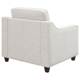 Mahaffey - Upholstered Sloped Track Arm Chair - Beige