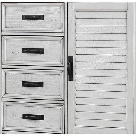 Lockeford - 5 Drawer Door Chest - White